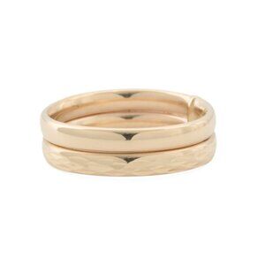 MIA FIORE Gold Made In Italy 14kt Gold Polished And Patterned Band Rings
